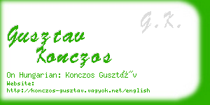 gusztav konczos business card